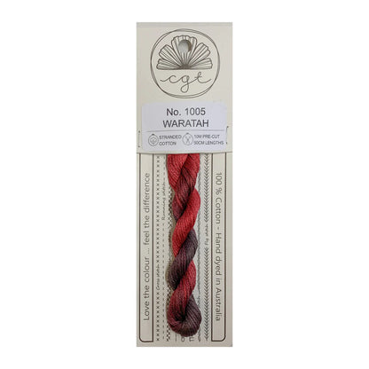 1005 Waratah - Pre-cut floss - Cottage Garden Threads
