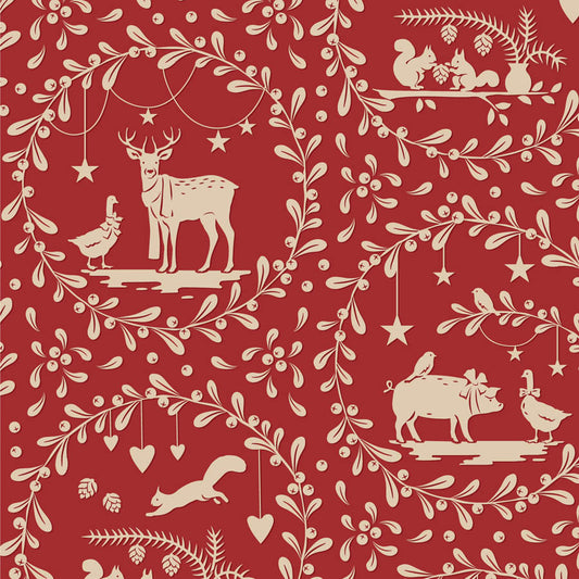 **PRÉCOMMANDE** Merry Little Christmas - Paperscenes Burgundy - Tilda