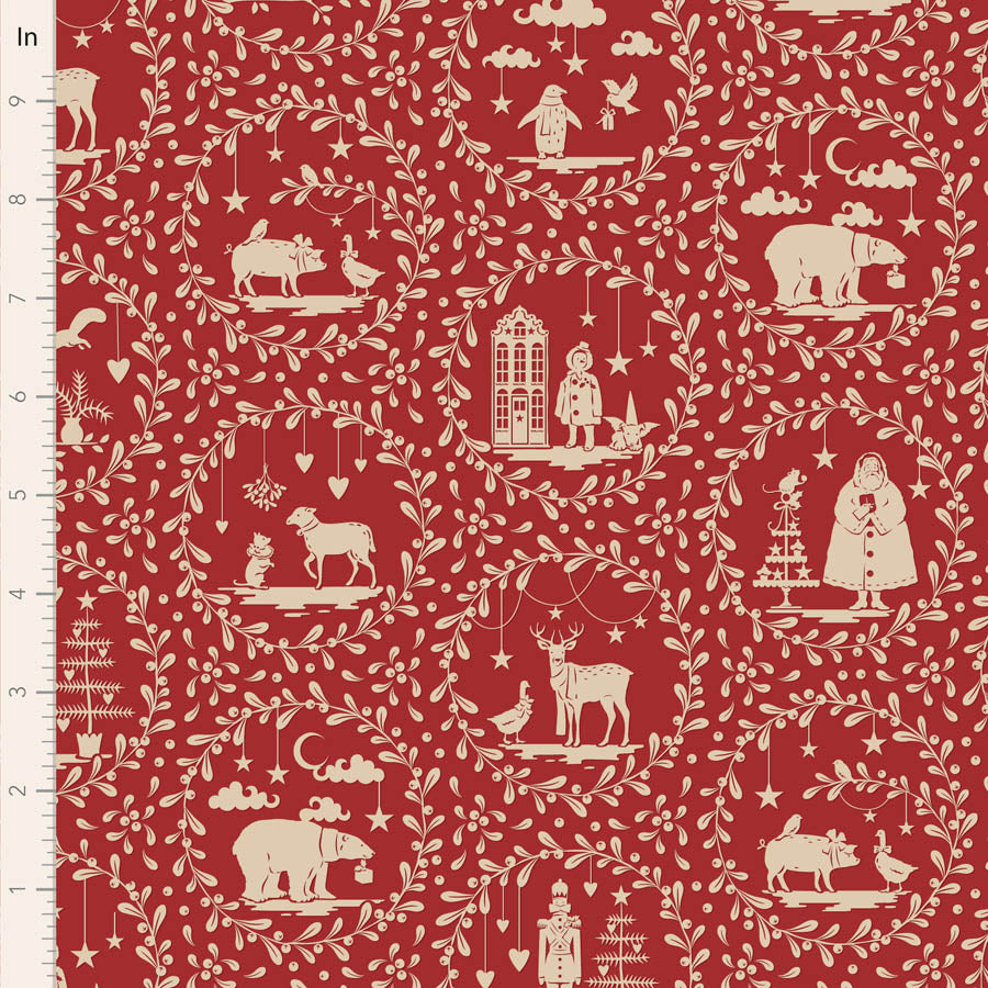 **PRÉCOMMANDE** Merry Little Christmas - Paperscenes Burgundy - Tilda