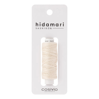 Cosmo Hidamari Sashiko Solid Thread 30 Meters - Pearl White