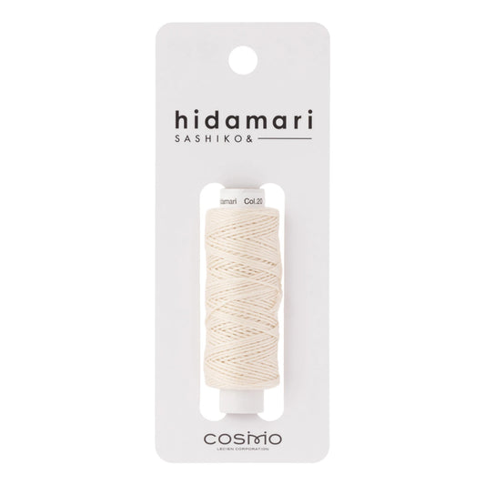Cosmo Hidamari Sashiko Solid Thread 30 Meters - Pearl White