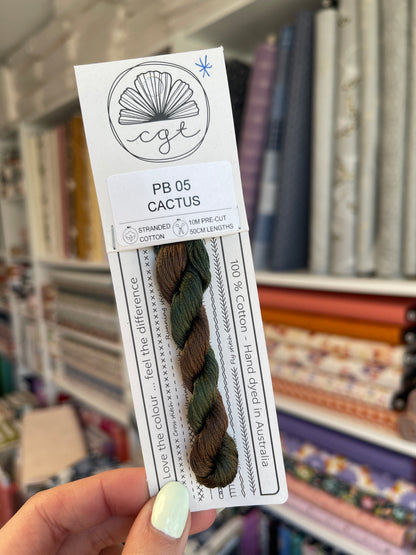 *Discontinué* PB05 Cactus - Fils à broder pré-coupés Mouliné - Cottage Garden Threads