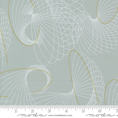 Shimmer by Zen Chic - Swirls Grey - Moda