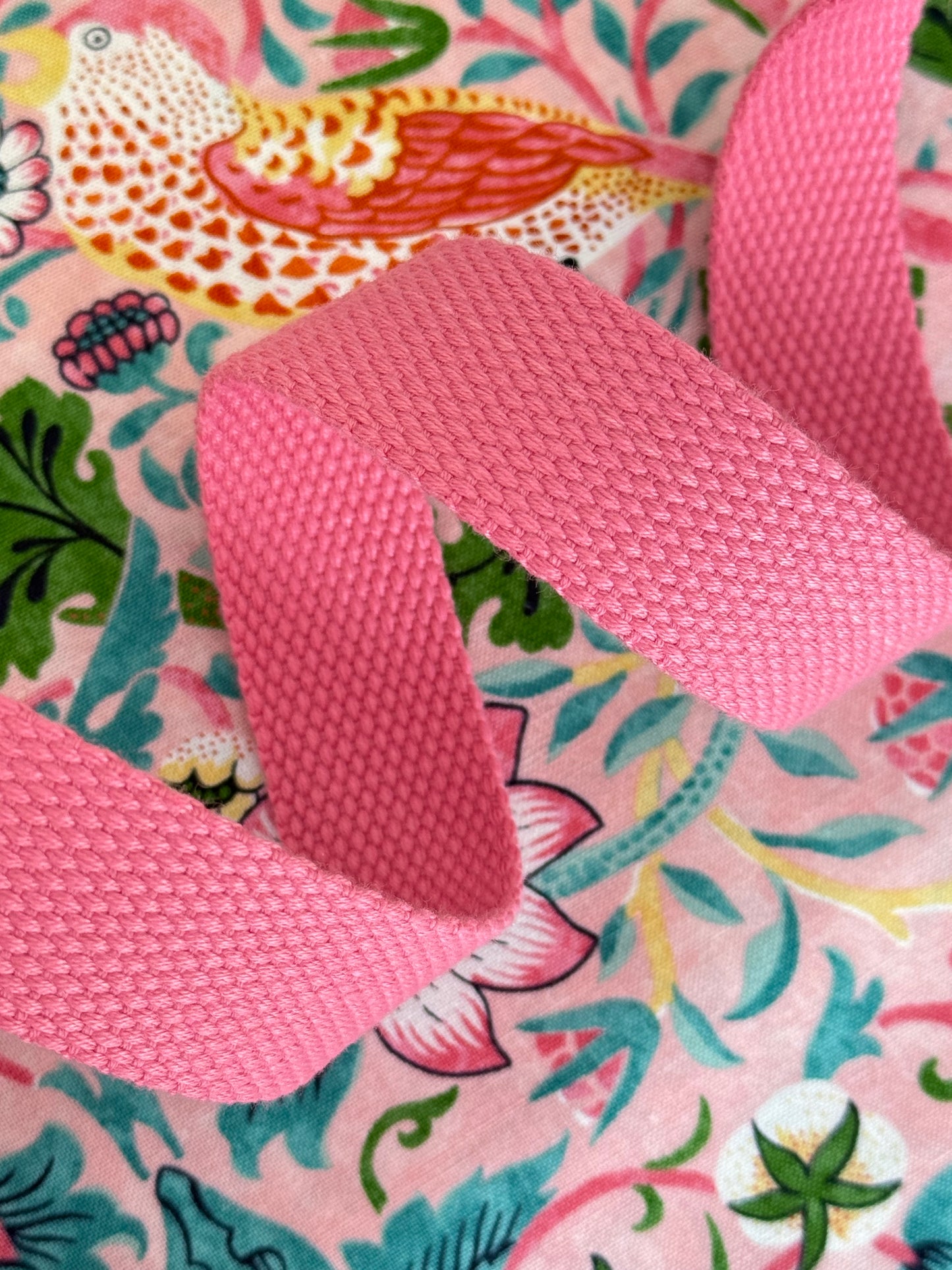 Sangle en coton/polyester - 1" - 1.5" (naturel, rose et noir)