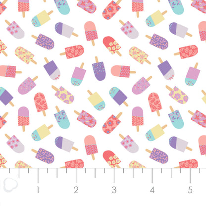 Ice Cream Blossom - Floral Ice Pop Toss - Camelot Fabric