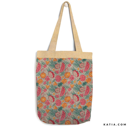 Cork Gold Print Summer Fruits - Katia