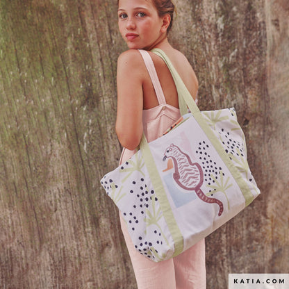 Canvas Slim Panel Summer Bag & Clutch - Katia
