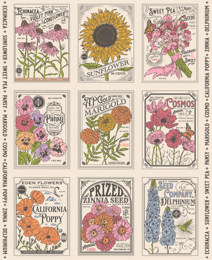 My Secret Garden (Stacy Iest Hsu) - Fat Quarter Bundle 26pcs + 1 Panel (36"x43") - Moda
