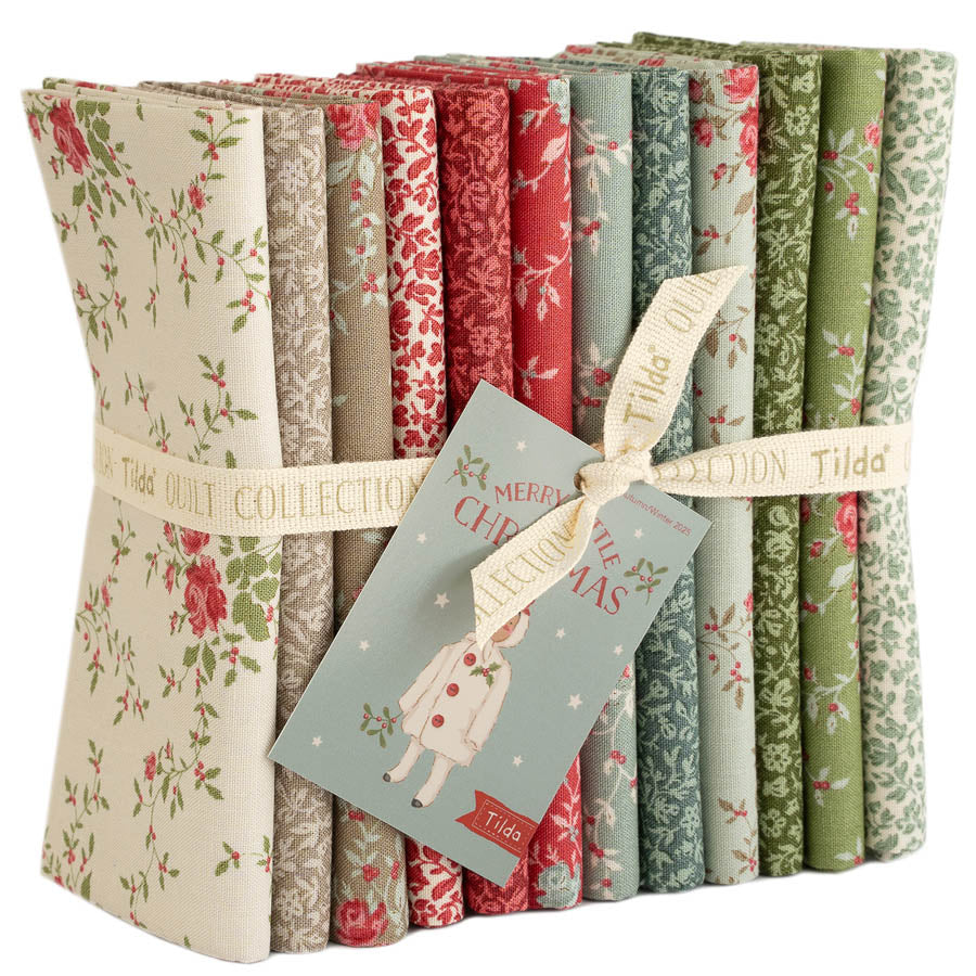 **PRE-ORDER** Merry Little Christmas - Fat Quarter Bundle Eve & Noel Blender 12 fabrics ~ 20"x22" - Tilda