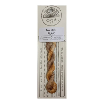 *Discontinué* 302 Flax - Fils à broder pré-coupés Mouliné - Cottage Garden Threads