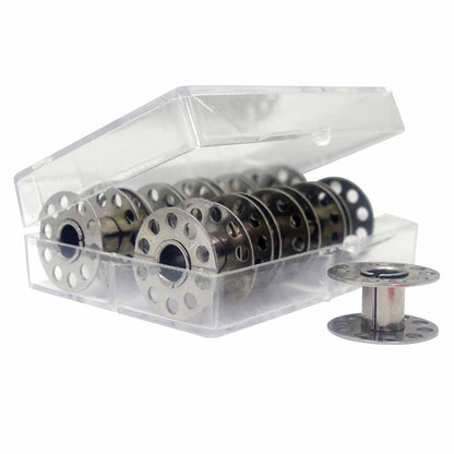 HEIRLOOM 12 Metal Bobbins in a Box - Class 15