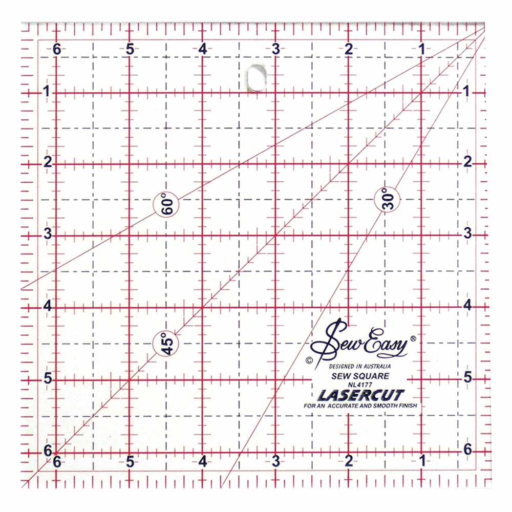 Règle carrés SEW EASY - 61⁄2″ x 61⁄2″ (16.5 x 16.5cm)