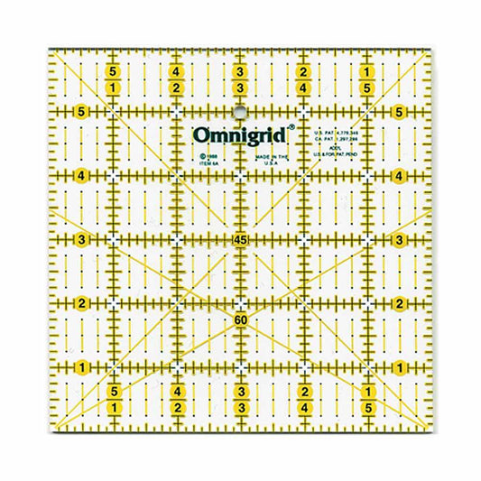 OMNIGRID Ruler with Angles - 6″ x 6″ (15.2 x 15.2cm)