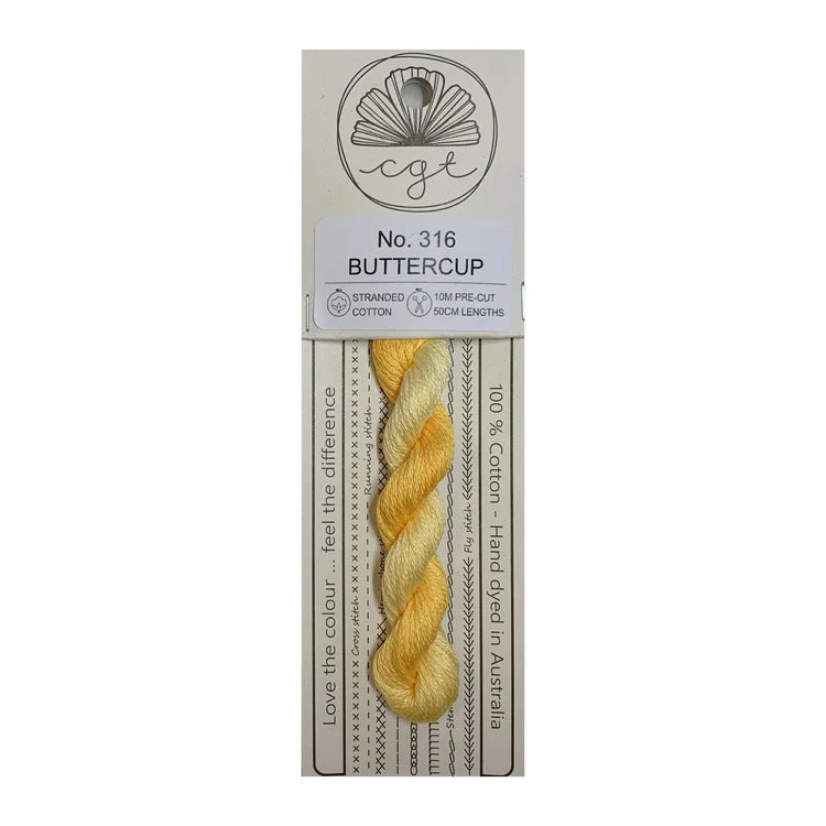 316 Buttercup - Pre-cut floss - Cottage Garden Threads