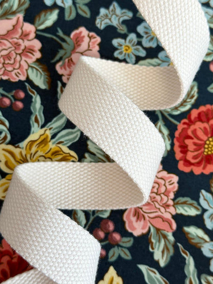 Sangle en coton/polyester - 1" - 1.5" (naturel, rose et noir)