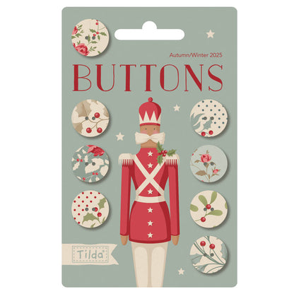**PRE-ORDER** Merry Little Christmas - Buttons 16mm ~ 8pcs - Tilda