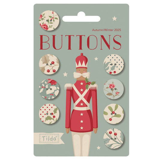 **PRE-ORDER** Merry Little Christmas - Buttons 16mm ~ 8pcs - Tilda