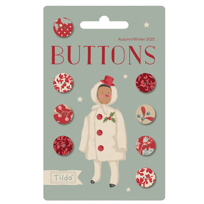 **PRE-ORDER** Merry Little Christmas - Buttons 12mm ~ 8pcs - Tilda