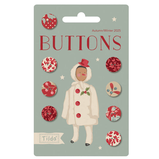 **PRE-ORDER** Merry Little Christmas - Buttons 12mm ~ 8pcs - Tilda