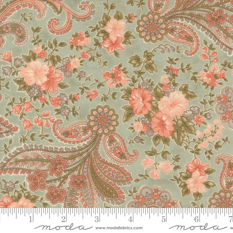 **PRE-ORDER** Dearly Beloved - Paisley (Mist) - 3 Sisters (Moda)