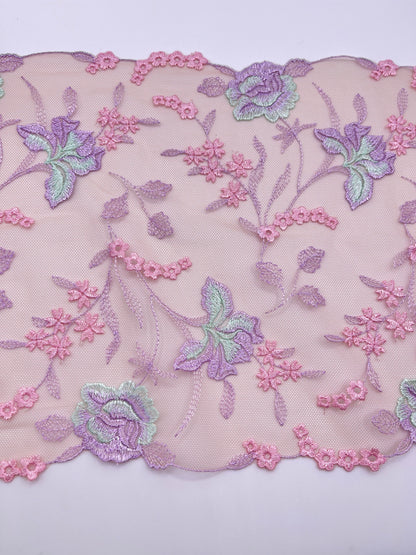 Opaline Lace - 1 Meter Embroidered Tulle Lace