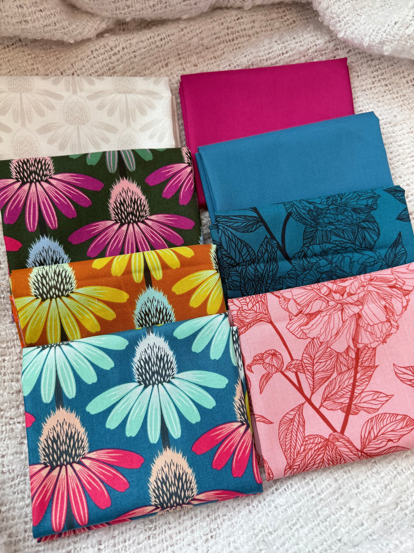 Bleus du jardin - Ensemble de 6 "Fat Quarter" 