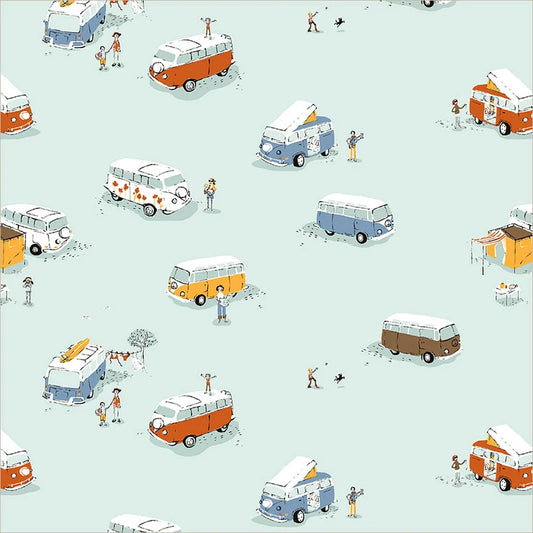 Heather Ross Favorites - Camper Aqua - Heather Ross