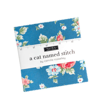 A Cat Named Stitch (Camille Roskelley) - Charms 5" - Moda