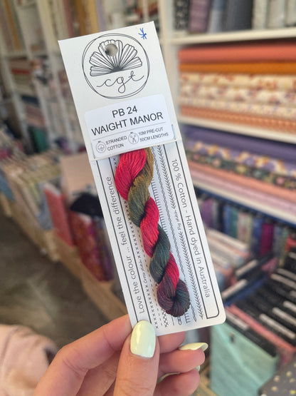 *Discontinué* PB24 Waight Manor - Fils à broder pré-coupés Mouliné - Cottage Garden Threads