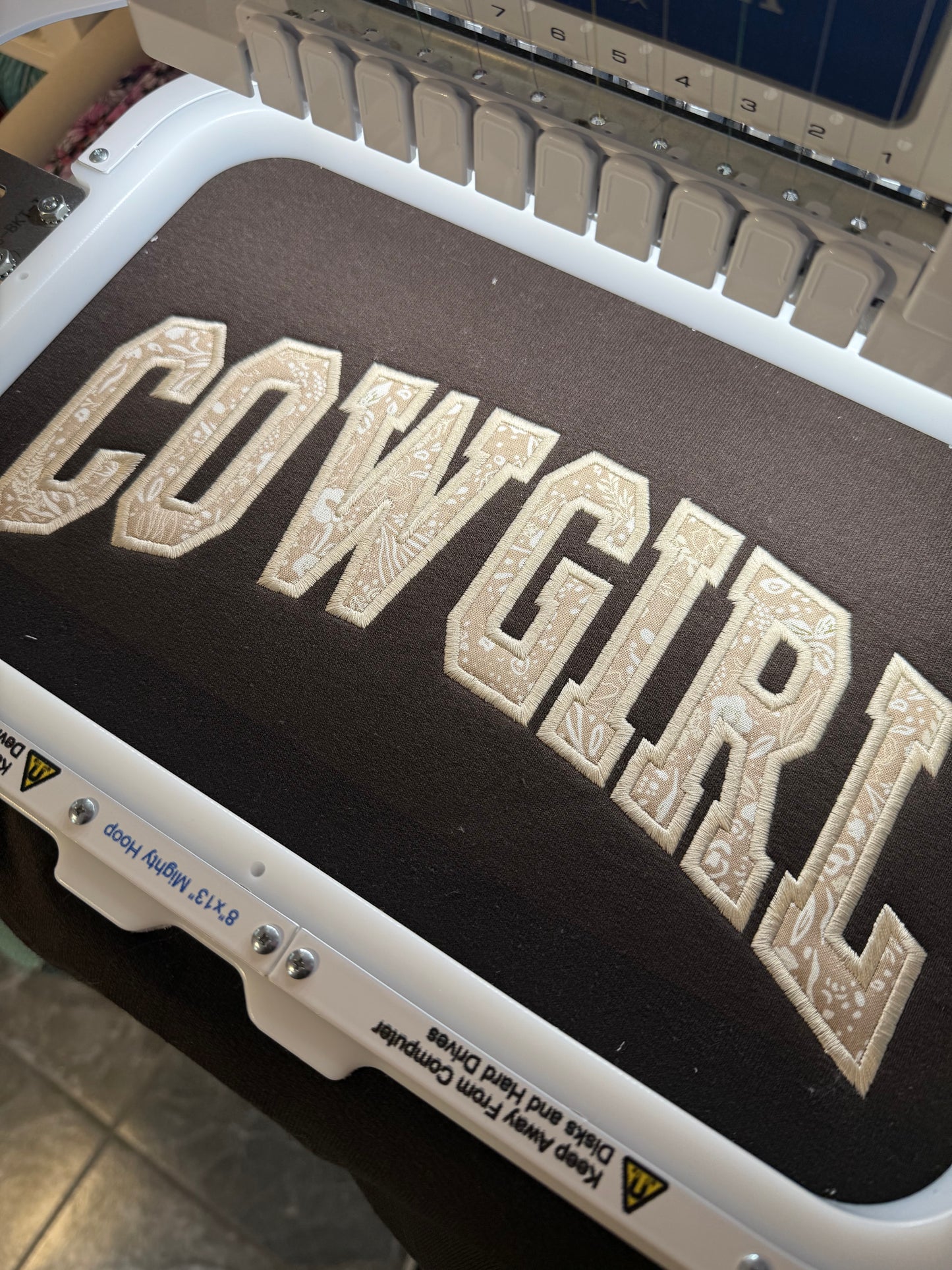 Cowgirl - Embroidered Crewneck or Hoodie (Brown)
