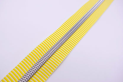 Yellow Striped Zipper Tape # 5 Zipper (1 Meter)