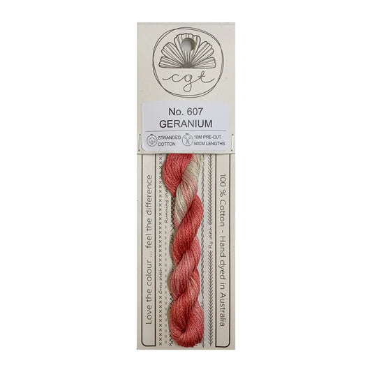 607 Geranium - Fils à broder pré-coupés Mouliné - Cottage Garden Threads