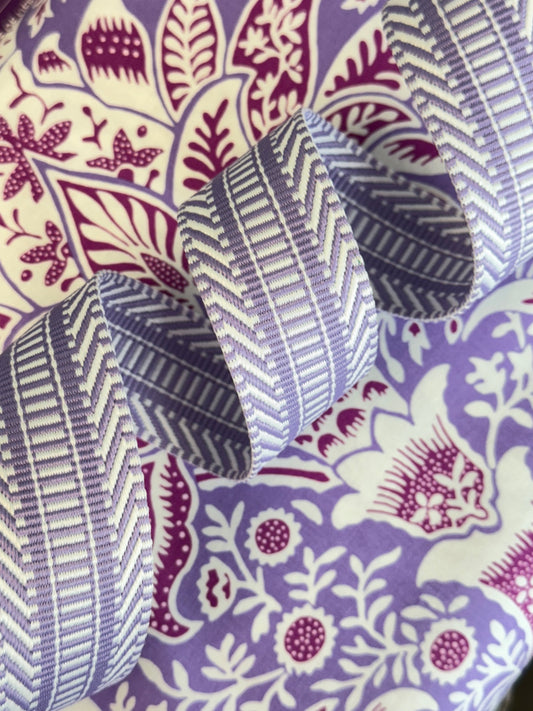 Purple/White Jacquard 1.5" Webbing
