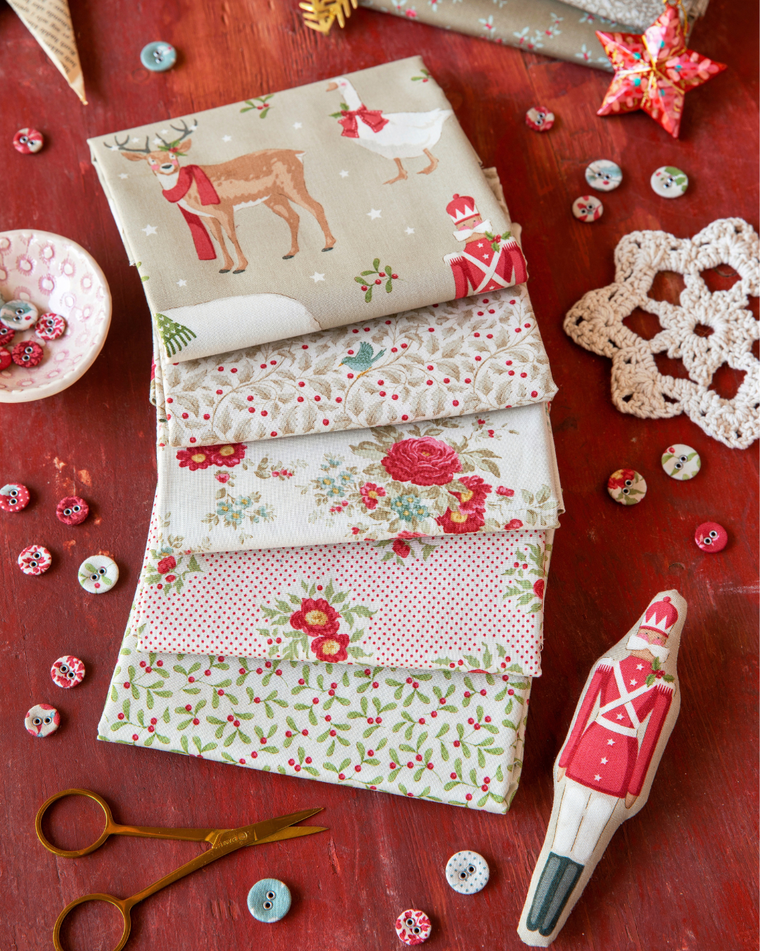 **PRE-ORDER** Merry Little Christmas - Fat Quarter Bundle 20 fabrics ~ 20"x22" - Tilda