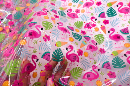 Flamingo Summer - Clear TPU 12"x Approx. 52"