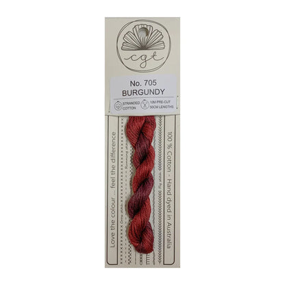 705 Burgundy - Fils à broder pré-coupés Mouliné - Cottage Garden Threads