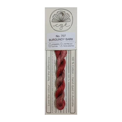 707 Burgundy Bark - Pre-cut floss - Cottage Garden Threads