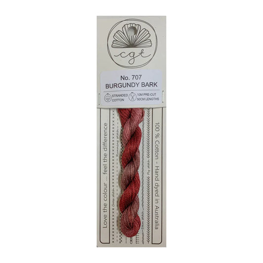 707 Burgundy Bark - Fils à broder pré-coupés Mouliné - Cottage Garden Threads