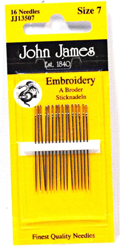 John James Embroidery Needles (6 sizes)
