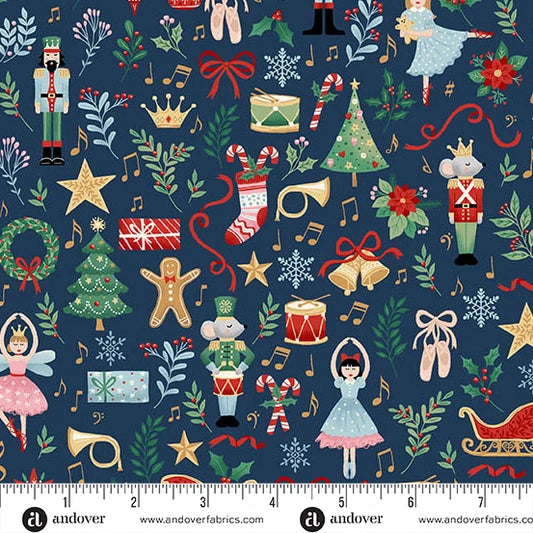 The Nutcracker - Fairytale Blue - Makower UK
