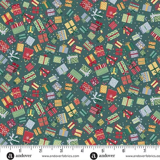 Country Christmas - Presents Green - Makower UK