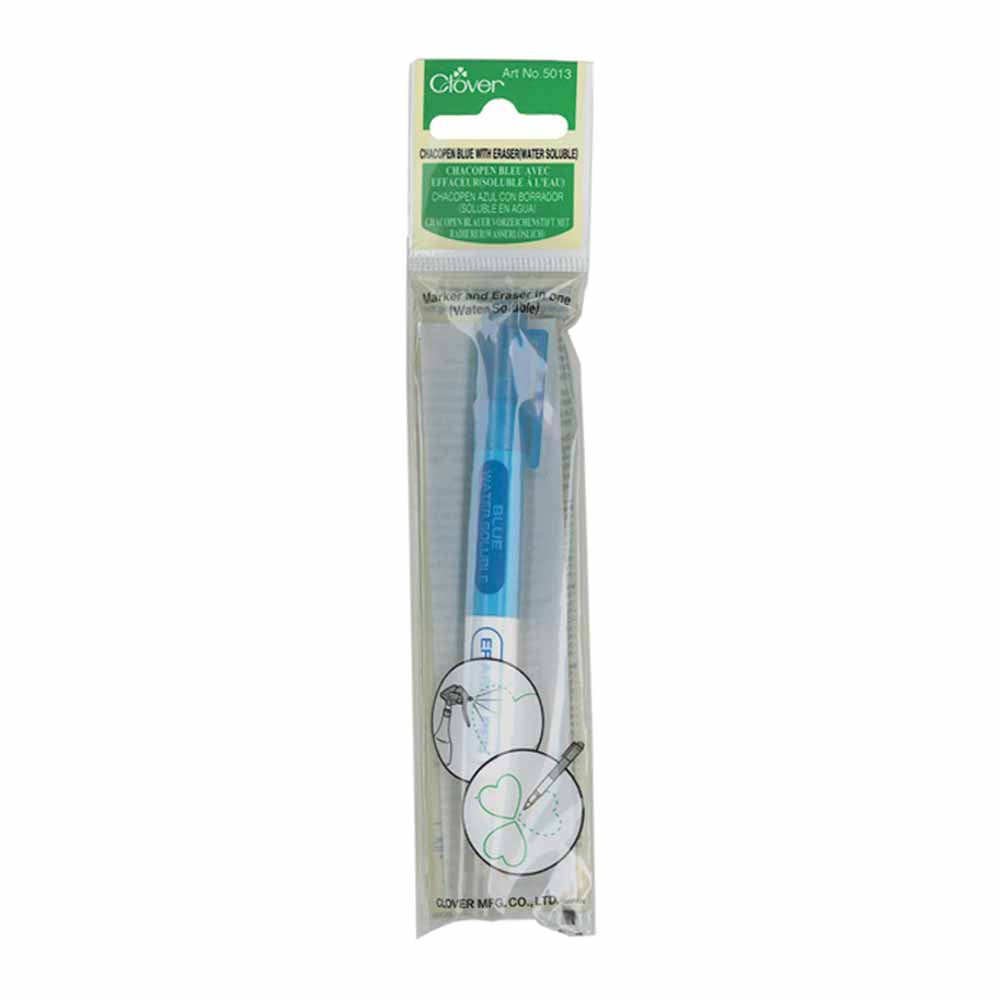 CLOVER 5013 - Chacopen with Eraser - Water Erasable - Blue