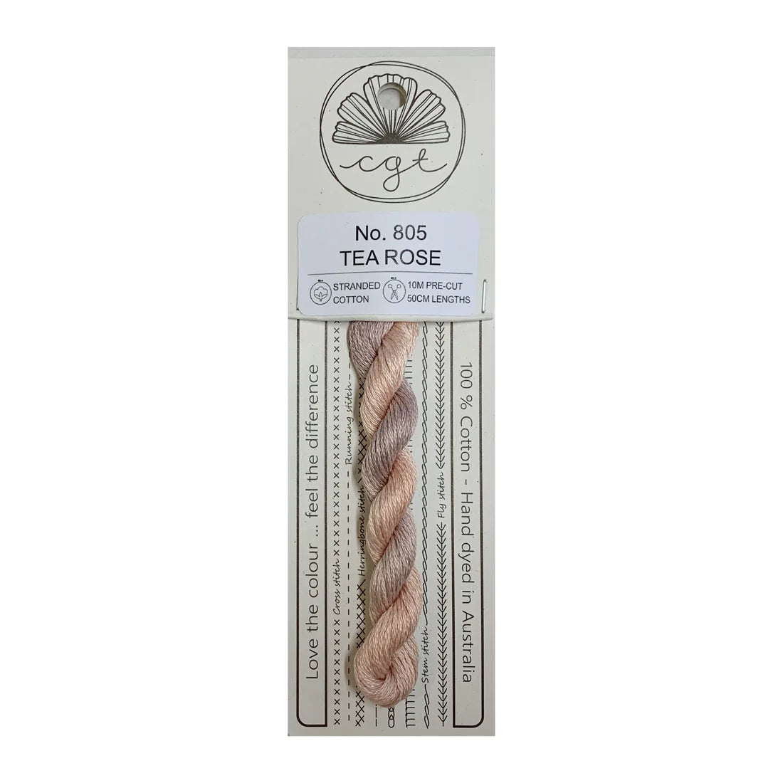 805 Tea Rose - Pre-cut floss - Cottage Garden Threads