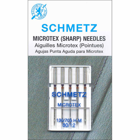 SCHMETZ #1730 Aiguilles Microtex sur carton - 80/12 - 5 unités