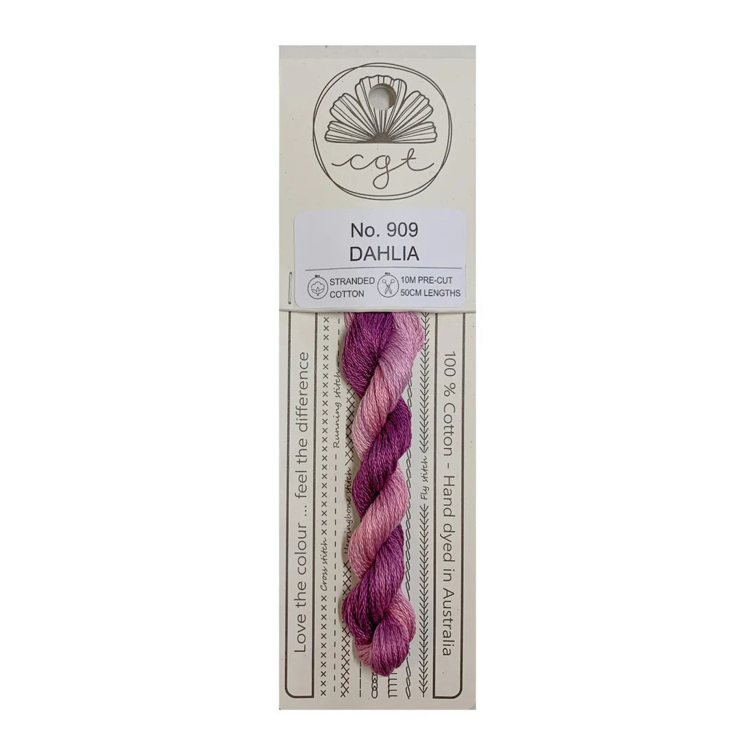 909 Dahlia - Pre-cut floss - Cottage Garden Threads