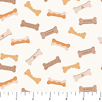 **PRÉCOMMANDE** Always By My Side - Treats (Cream) - Figo Fabrics