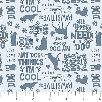 **PRÉCOMMANDE** Always By My Side - Quotes (Bleu) - Figo Fabrics