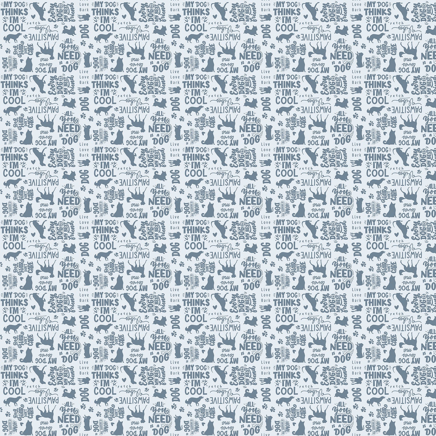 **PRÉCOMMANDE** Always By My Side - Quotes (Bleu) - Figo Fabrics