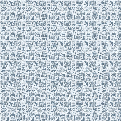 **PRÉCOMMANDE** Always By My Side - Quotes (Bleu) - Figo Fabrics