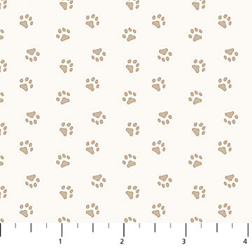 **PRÉCOMMANDE** Always By My Side - Paws (Creme) - Figo Fabrics